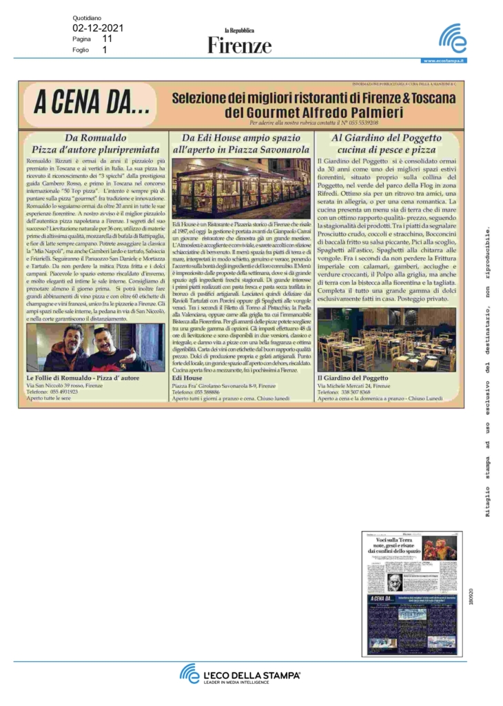 La Repubblica di Firenze_02/12/2021