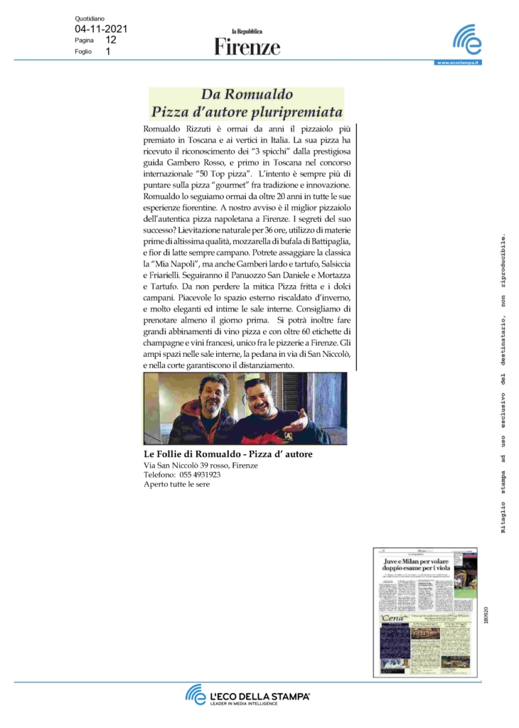 La Repubblica di Firenze_04/11/2021