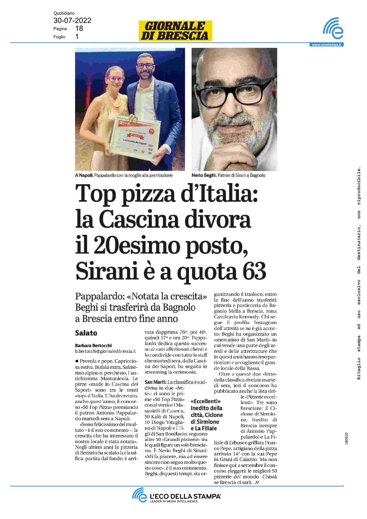 Giornale Di Brescia - Luglio 2022