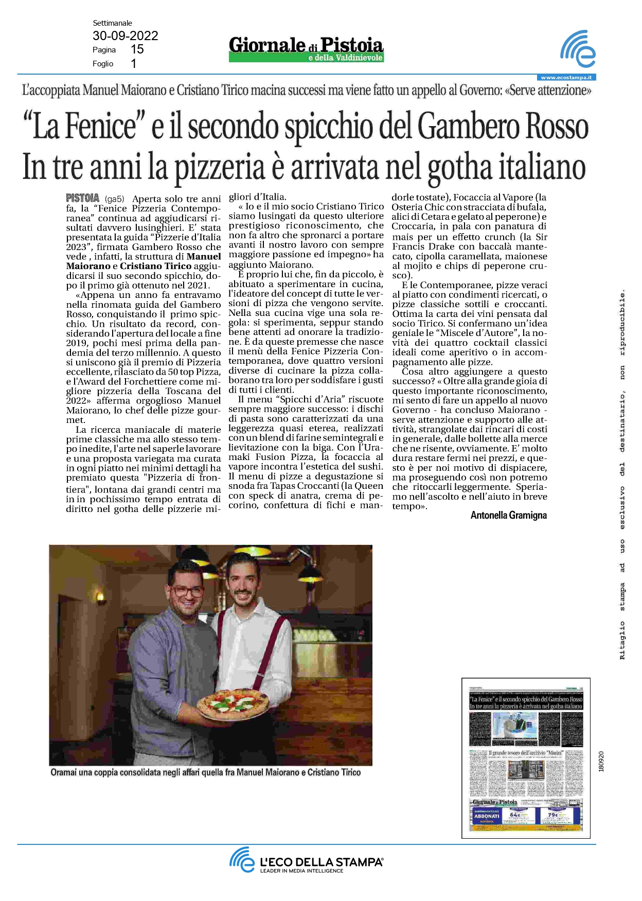 Giornale di Pistoia - Settembre 2022