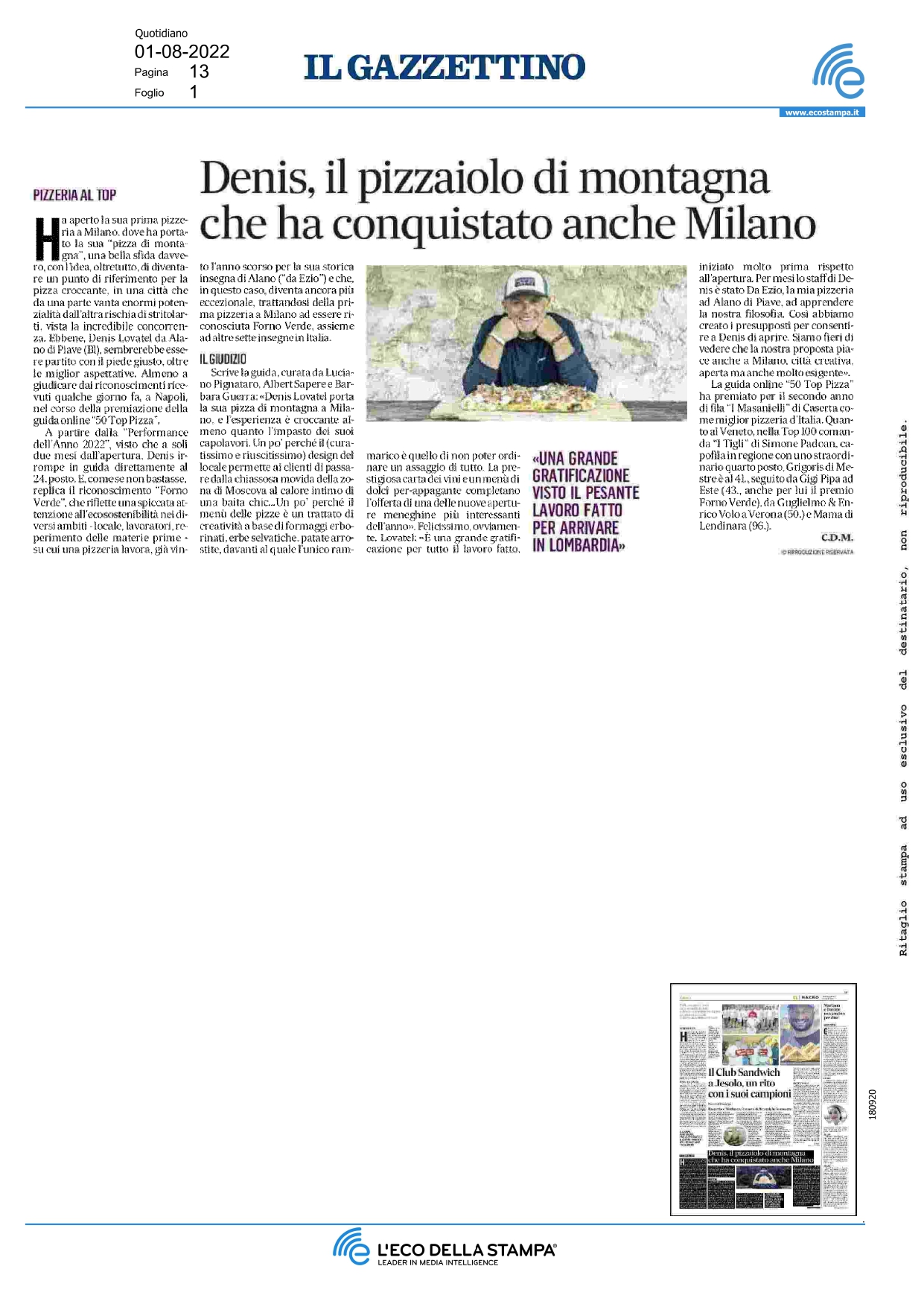 Il Gazzettino - Agosto 2022