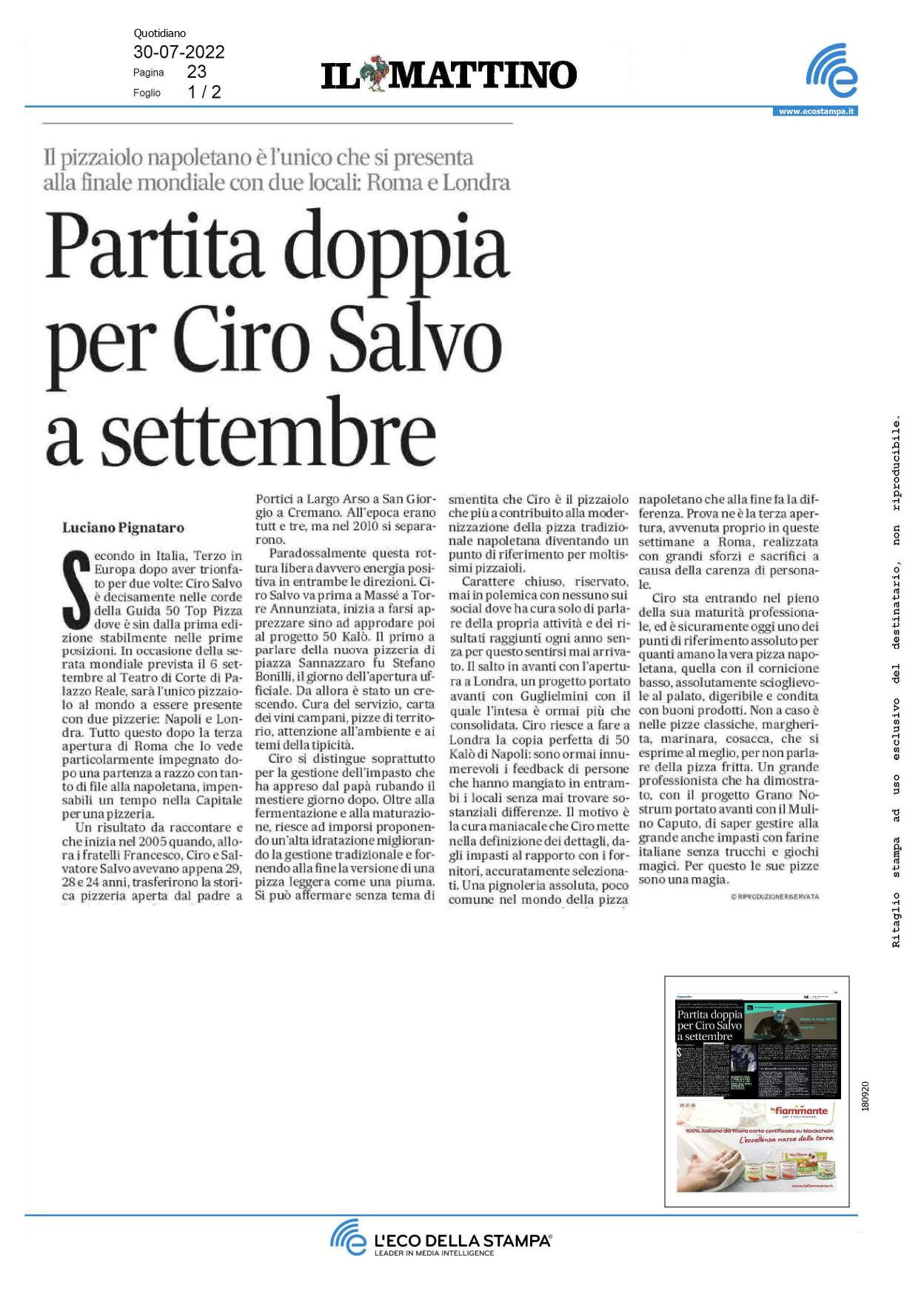 Il Mattino - Luglio 2022 - 1