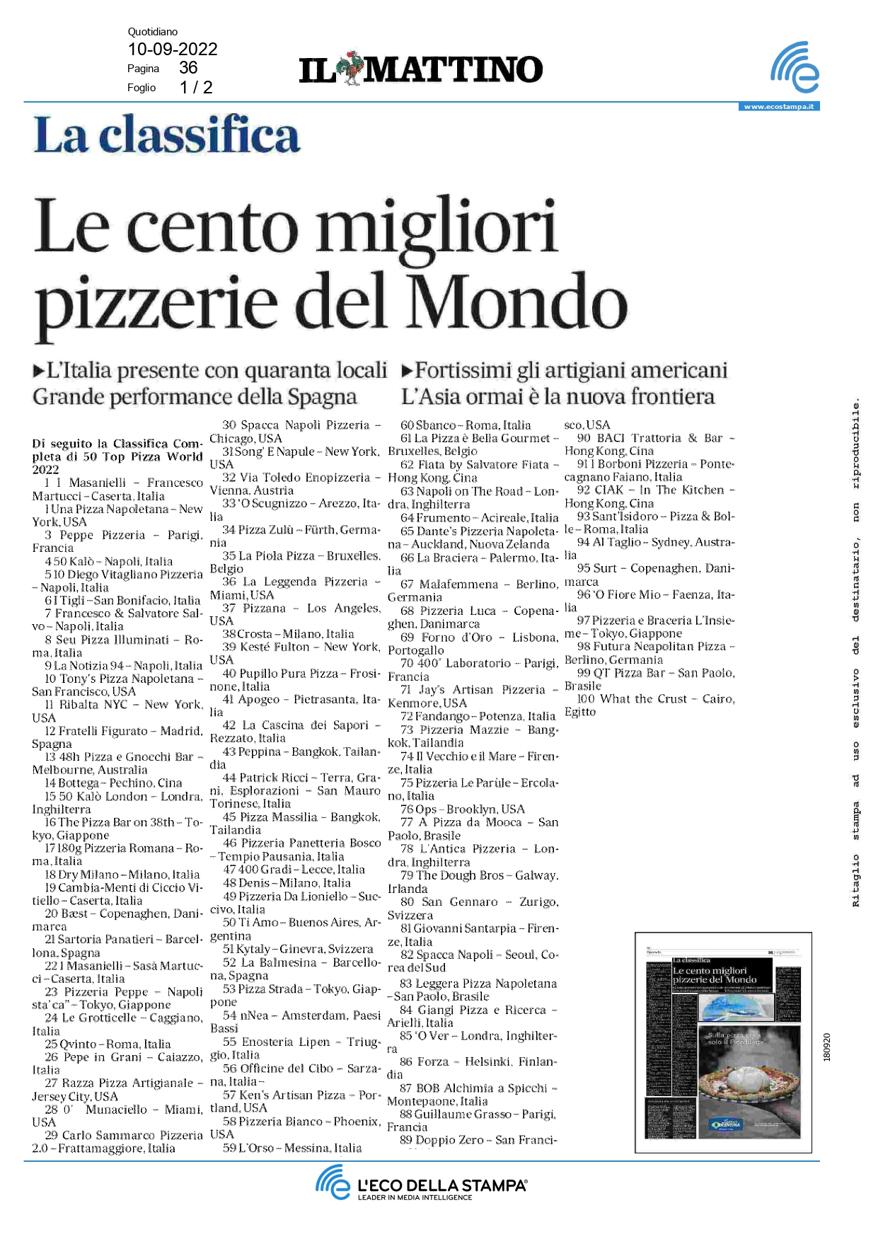 Il Mattino - Settembre 2022